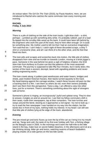 New spec- AQA-Style English  Paper 1 (The Girl on the Train)