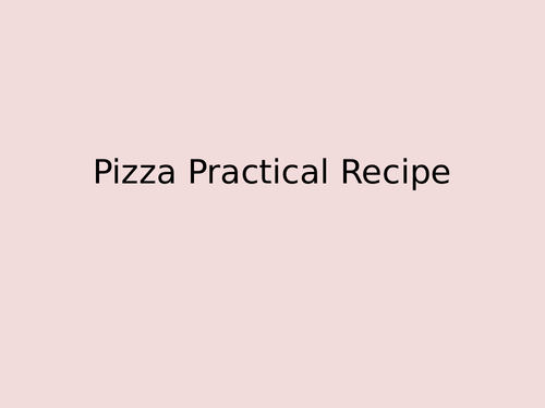 Pizza Recipe