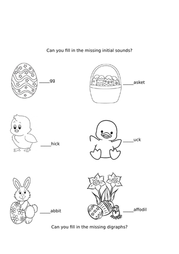 Easter Literacy Worksheets