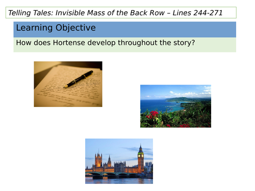 TELLING TALES: Invisible Mass of the Back Row Part 6 - Lines 244-271