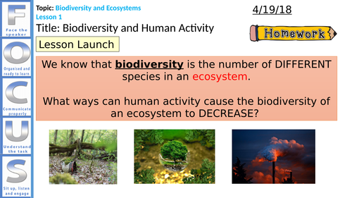NEW AQA Biology Trilogy Biodiversity and Human Activity