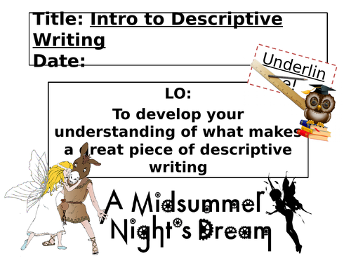 Introduction to Descriptive Writing