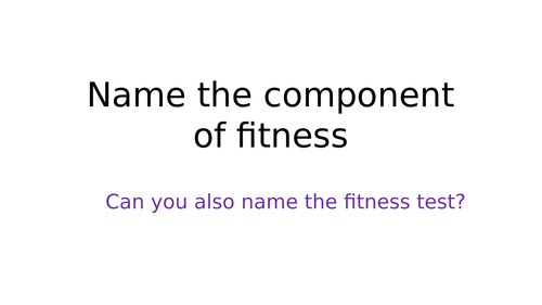 Components of fitness (GCSE PE)