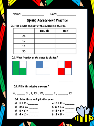 Year 2 Maths Assessment Spring