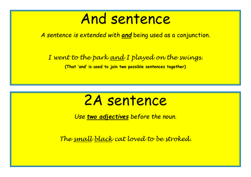 Sentence Type Cards