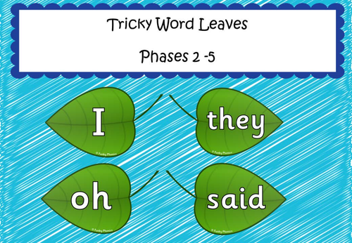 Phonics Display: Tricky Word Leaves - Phases 2 to 5