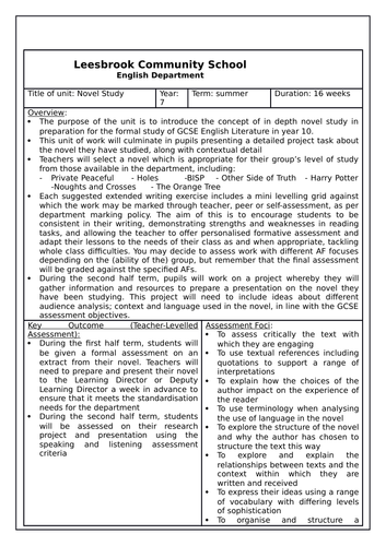 Novel Medium Term Plan