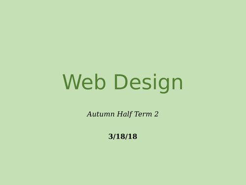 Web Design PowerPoint