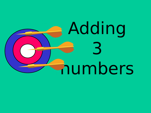 Adding 3 numbers Dartboard