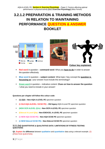 AQA A-LEVEL PE 4.2. PREPARATION & TRAINING METHODS