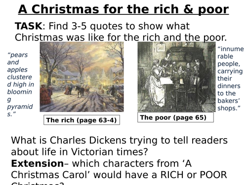 English Literature GCSE 'A Christmas Carol': investigating the Cratchit family