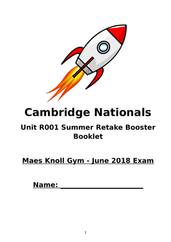 R001 May 2018 Maes Knoll Gym Booklet