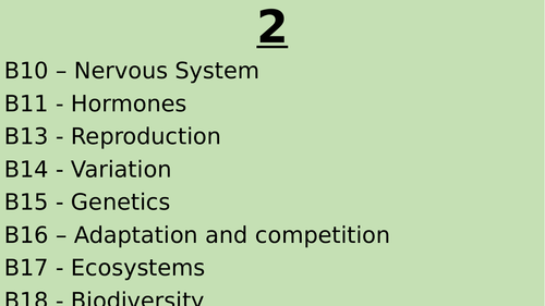 AQA Biology Paper 2 - Knowledge Organiser booklet