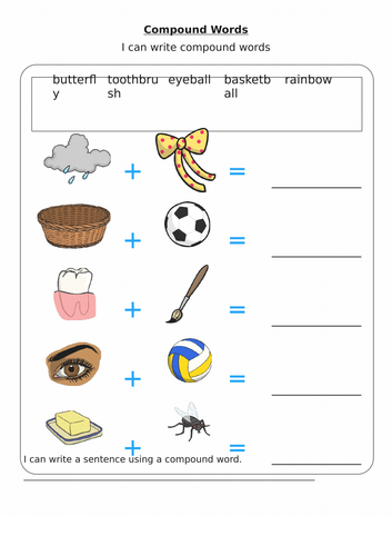 Compound Word IWB Resource and Worksheet for KS1 Year One | Teaching ...