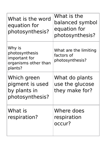 GCSE Biology 34 bioenergetics flashcards AQA