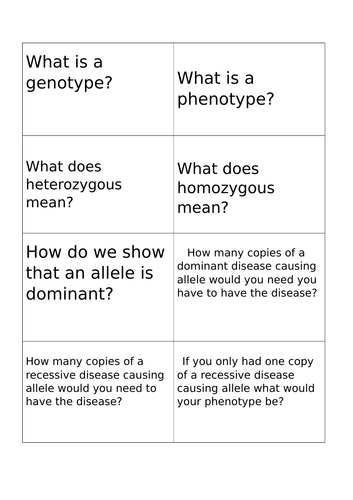 GCSE biology  18 inheritance and variation flashcards AQA