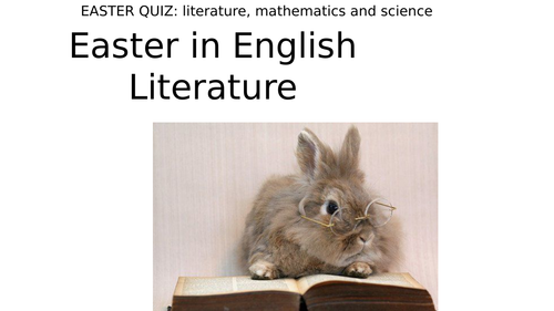 Easter quiz bundle math literature and science
