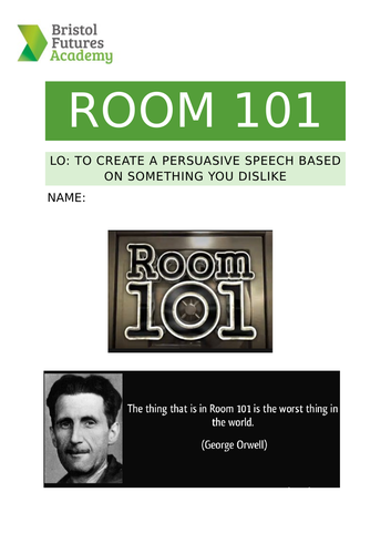 Room 101 booklet
