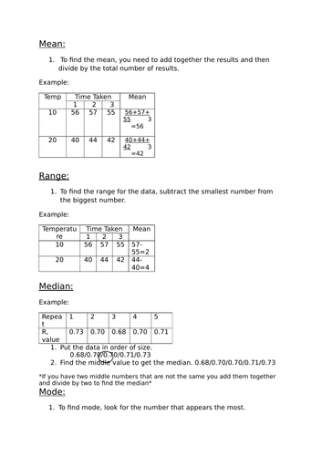 AQA science flashcards (maths skills)