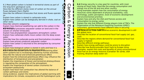 Edexcel A level Paper 1 Specification Questions