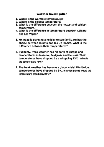 Investigating Temperature