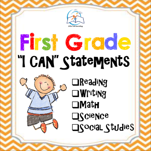 1st Grade I Can Statements {Reading, Writing, Math, Science and Social Studies}