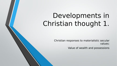 A Level RS AQA Secularisation: Developments in Christian thought