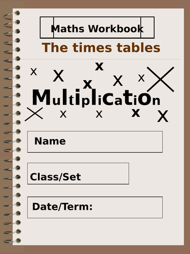 Workbook for Multiplication Tables 2 to 10 (19 pages)