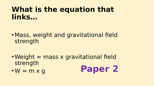 Recall practice for physics equations