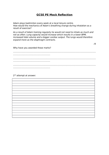 AQA GCSE PE Exam Practice