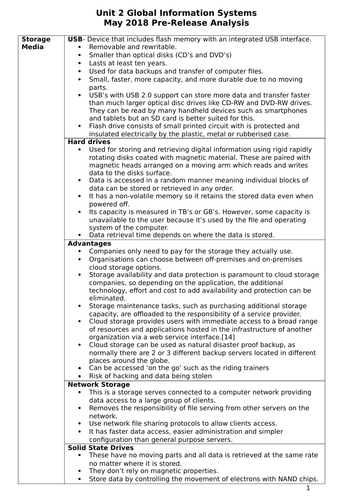CamTech 2016 Unit 2 - Pre-Release Analysis May 2018