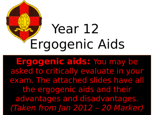 OCR A Level PE- Ergogenic Aids