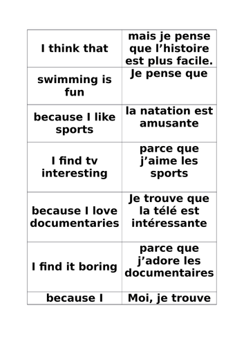 Opinions on free time activities