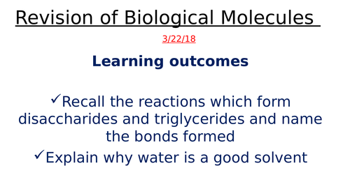 IAL New Spec: Revision of Biological Molecules