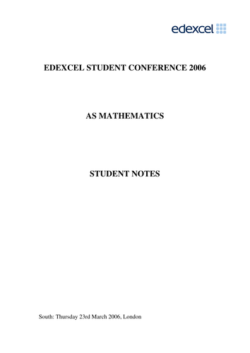 Maths A-Level:  C1 and C2 Revision Sheets