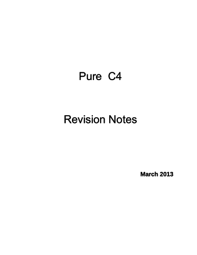 Maths A-Level: C4 Revision Notes