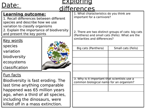 variation worksheets teaching resources