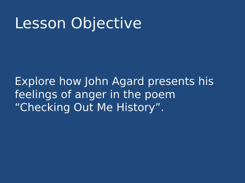 AQA Power and Conflict: Checking Out Me History