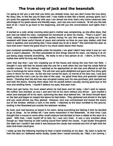 The true story of Jack and the beanstalk