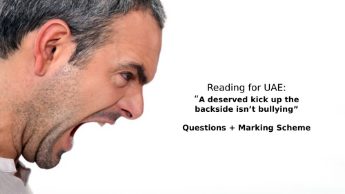 Reading for UAE/Close Reading - Bullying