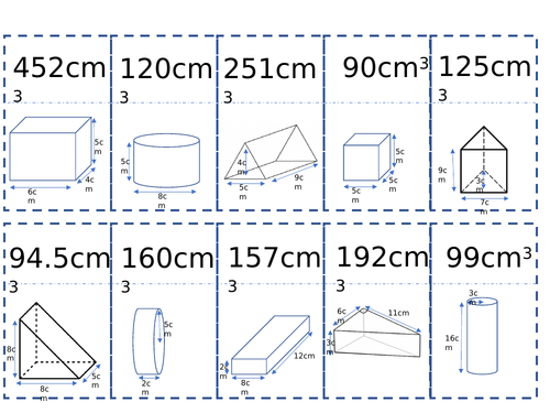 Volume and compound volume dominoes