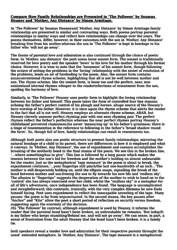 Compare how poets present family relationships in walking away and one other poem image