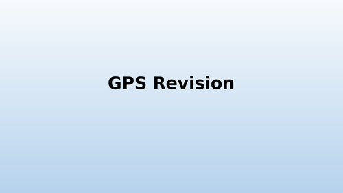SATs Year 6 Grammar Revision Presentation