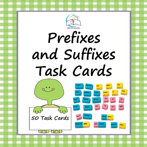 Prefixes and Suffixes Task Cards