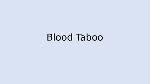 Circulatory system taboo
