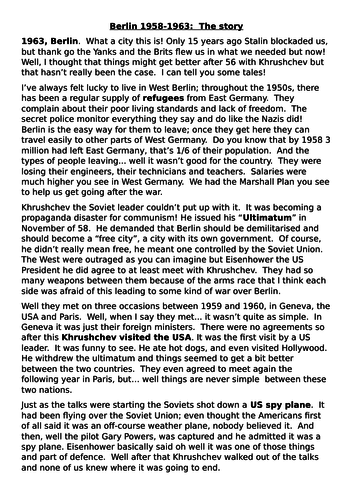 BUilding the Berlin Wall - Berlin 1958-1961