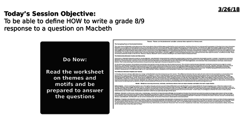 AQA GCSE Literature (1-9) - Macbeth - paper 1, section A - Getting to 8s and 9s