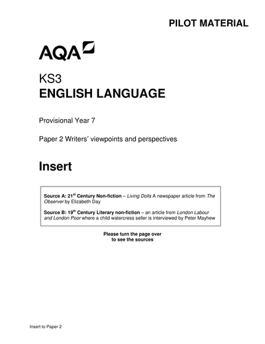 AQA English Language Paper 2 'Watercress Girl' Language Analysis