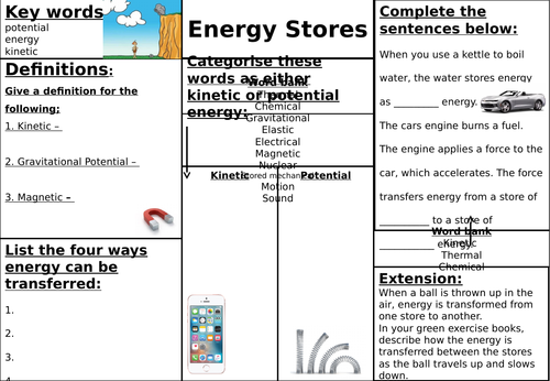 Energy Revision Mat