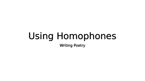 Using Homophones